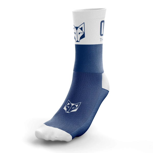 Multi-sport Socks medium cut electric blue/white Ana Dias