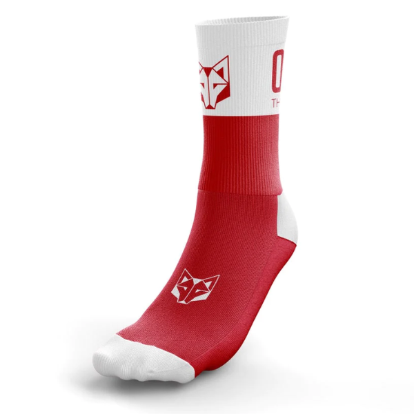 Multi-sport Socks medium cut red/white Ana Dias