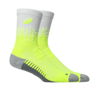 Performance Run Sock Crew - yellow safety / white