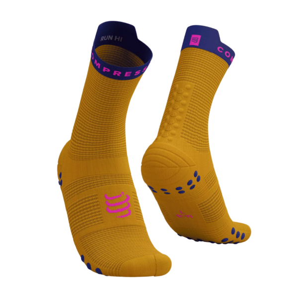 Pro Racing Socks V4.0 RUN HIGH saffron/dazz blue Ana dias