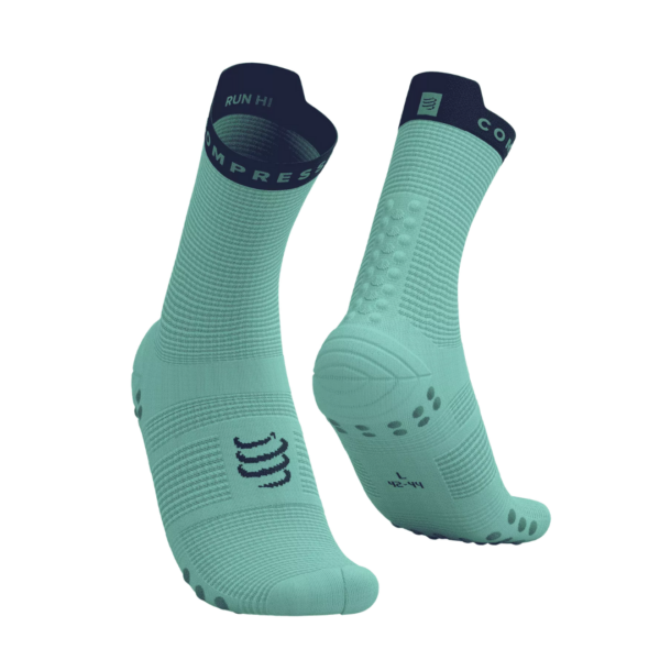 Pro Racing Socks v4.0 Run High - Shell Blue/Purple Ana dias