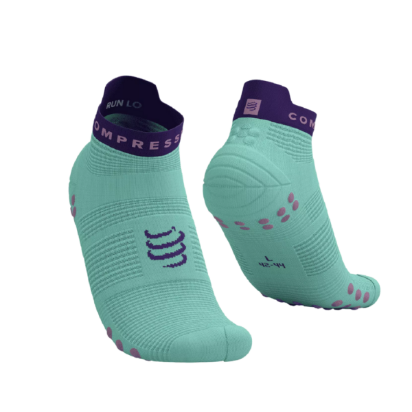 Pro Racing Socks v4.0 Run Low - Shell Blue/Purple Ana dias