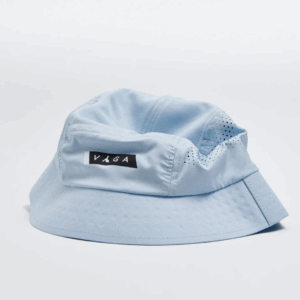 Vaga Feather Bucket hat - pastel blue / black