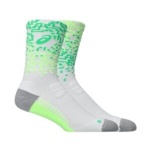 Performance Run Sock Crew - Brilliant White/ Illum Green/Vital Green