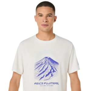 Fujitrail Logo SS Top M - Cream / Cobalt Burst / Cool Grey