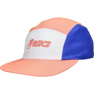 Asics Performance Running 5 Panel Cap - Sun Coral / Brilliant White