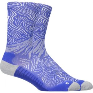 Meias Fujitrail Graphic Crew Sock - Cobalt Burst / Cream
