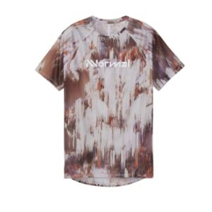 T-shirt NNormal Race 2.0 manga curta castanho-avermelhado branco mulher